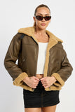 SHEARLING MOTO JACKET-2 COLORS