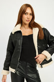 SHEARLING MOTO JACKET-2 COLORS