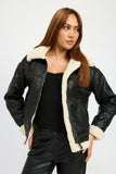 SHEARLING MOTO JACKET-2 COLORS