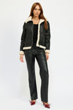 SHEARLING MOTO JACKET-2 COLORS