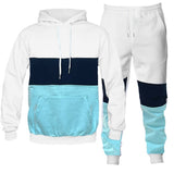 MEN'S COLOR BLOCK SWEAT SET-5 COLORS