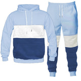 MEN'S COLOR BLOCK SWEAT SET-5 COLORS