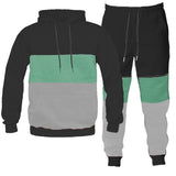 MEN'S COLOR BLOCK SWEAT SET-5 COLORS