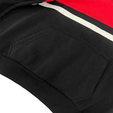 MEN'S SOLID WITH THREE STRIPE PULLOVER HOODIE- 4 COLORS