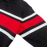 MEN'S SOLID WITH THREE STRIPE PULLOVER HOODIE- 4 COLORS