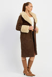 FAUX FUR MID TRENCH COAT-2 COLORS