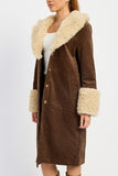 FAUX FUR MID TRENCH COAT-2 COLORS