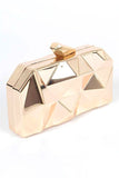 Shinny Iconic Edgy Box Clutch-2 Colors