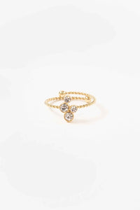 Crystal Bubble Adjustable Ring