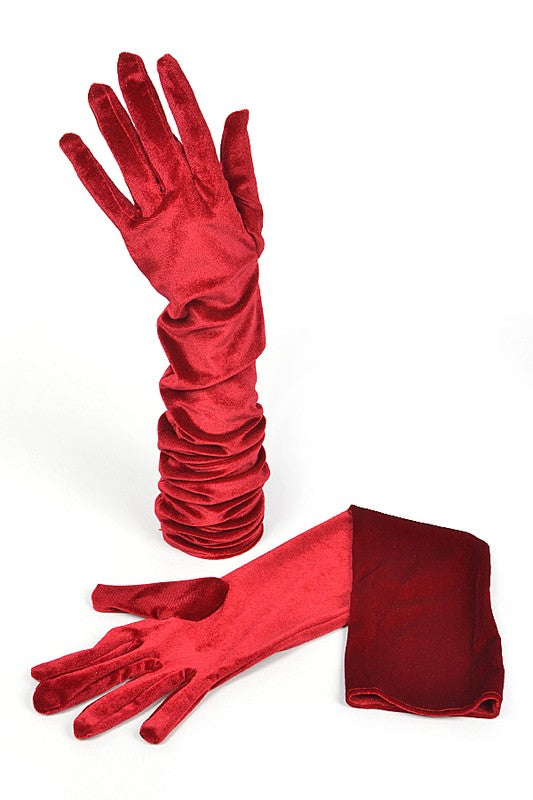 Above Elbow Elegant Long Velvet Gloves-3 Colors