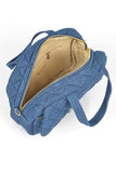 Quilted Denim Weekender Gym Bag- 3 Colors