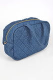 Quilted Denim Weekender Gym Bag- 3 Colors