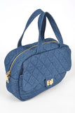 Quilted Denim Weekender Gym Bag- 3 Colors