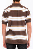 Men's Old School Striped Pique Polo Shirt