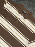 Men's Old School Striped Pique Polo Shirt