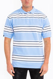 Men's Old School Striped Pique Polo Shirt