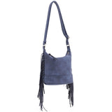 Faux Suede Fringe Crossbody Bag- 6 Colors