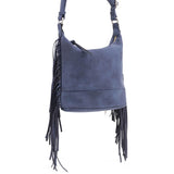 Faux Suede Fringe Crossbody Bag- 6 Colors