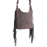 Faux Suede Fringe Crossbody Bag- 6 Colors