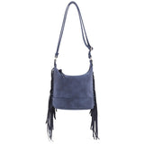 Faux Suede Fringe Crossbody Bag- 6 Colors