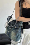 Vintage Denim Iconic Tote Bag- 2 Colors