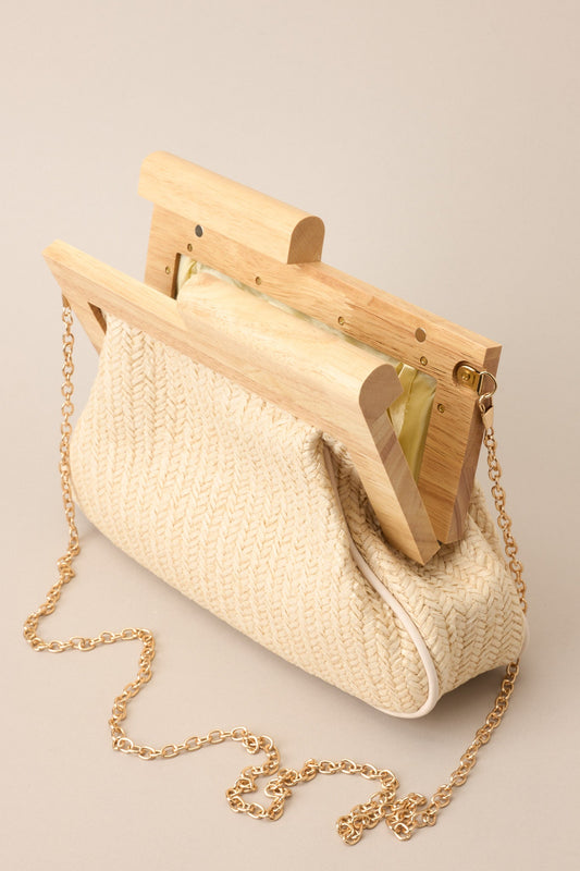 Convertible Rattan Clutch