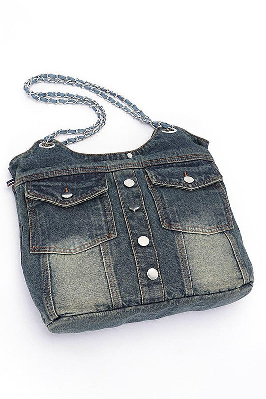 Vintage Denim Iconic Tote Bag- 2 Shades