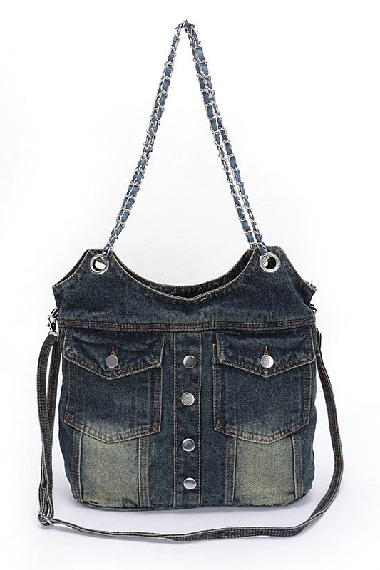 Vintage Denim Iconic Tote Bag- 2 Shades