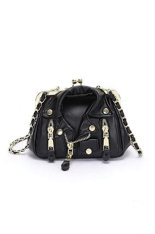 Iconic Leather Jacket Swing Bag- 4 Colors