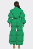 Green Puffy Pants Set