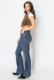 CORSET& ECO FABRIC HIGH RISE PHONE POCKET BOOTCUT DENIM PANTS