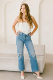 TUMMY CONTROL HIGH RISE RELAXED STRAIGHT LEG JEANS