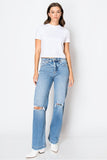 TUMMY CONTROL HIGH RISE RELAXED STRAIGHT LEG JEANS