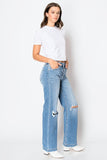 TUMMY CONTROL HIGH RISE RELAXED STRAIGHT LEG JEANS