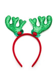 Sequins Christmas Reindeer Headband Set