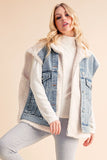 Delli Mixed Denim Vest Jacket