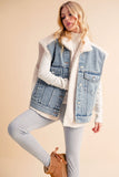 Delli Mixed Denim Vest Jacket