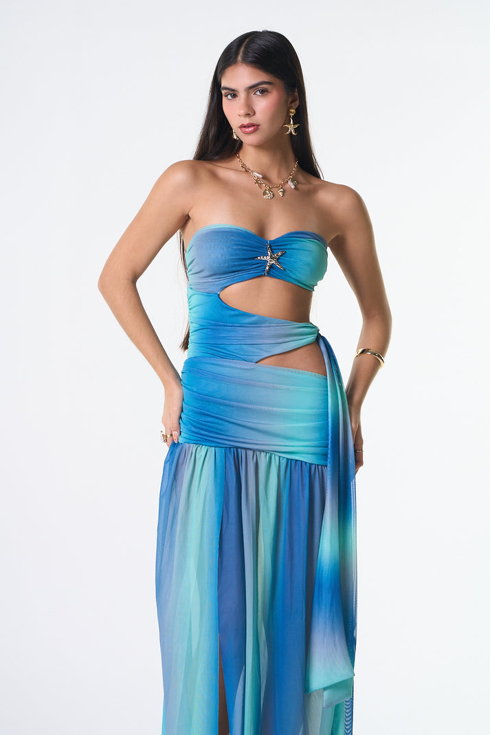 By the Beach Maxi Dress- Turquoise