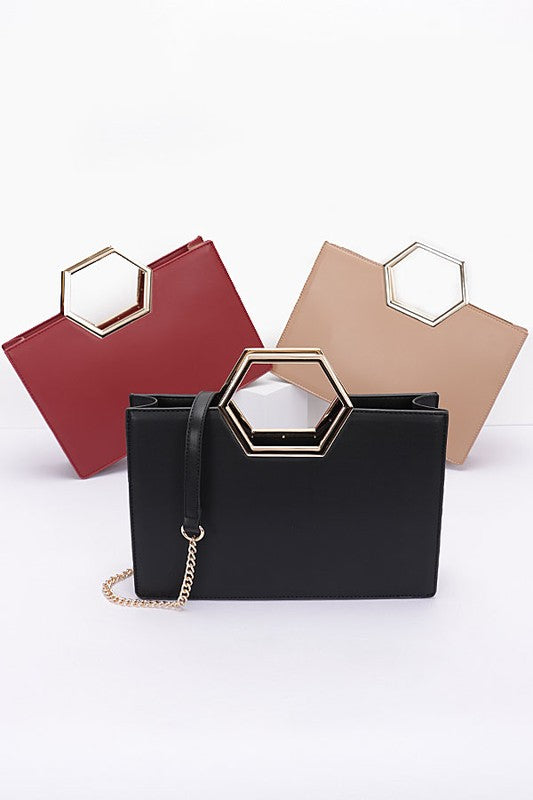 Top Handle Structured Tote Bag- 3 Colors