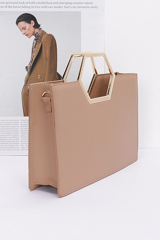 Top Handle Structured Tote Bag- 3 Colors