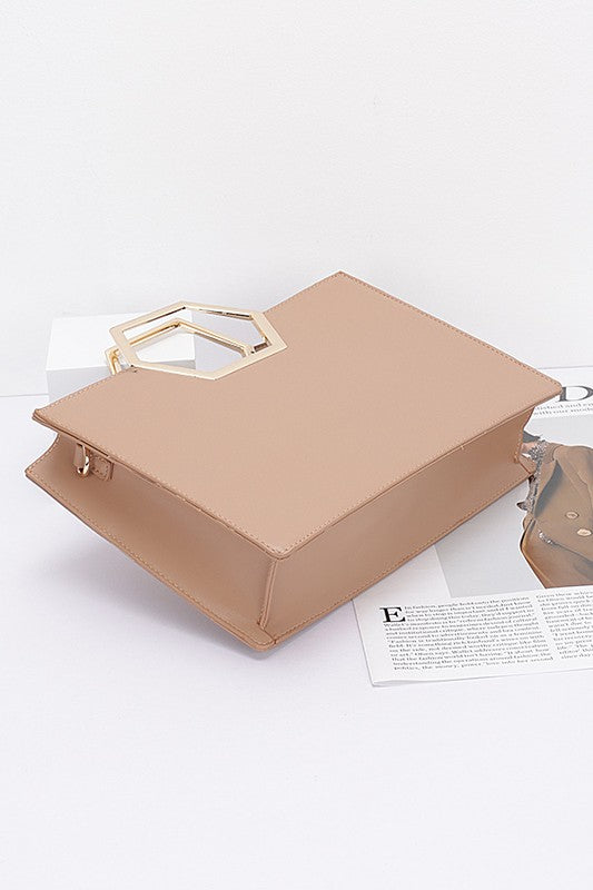 Top Handle Structured Tote Bag- 3 Colors