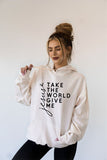 Plus Size Take the World Give Me Jesus Graphic Hoodie- 5 Colors