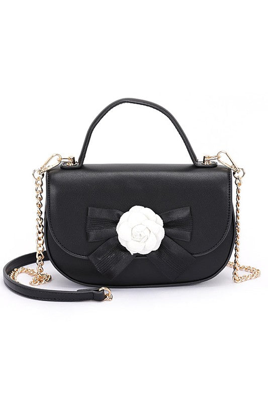 Camellia Flower Top Handle Swing Bag- 2 Colors