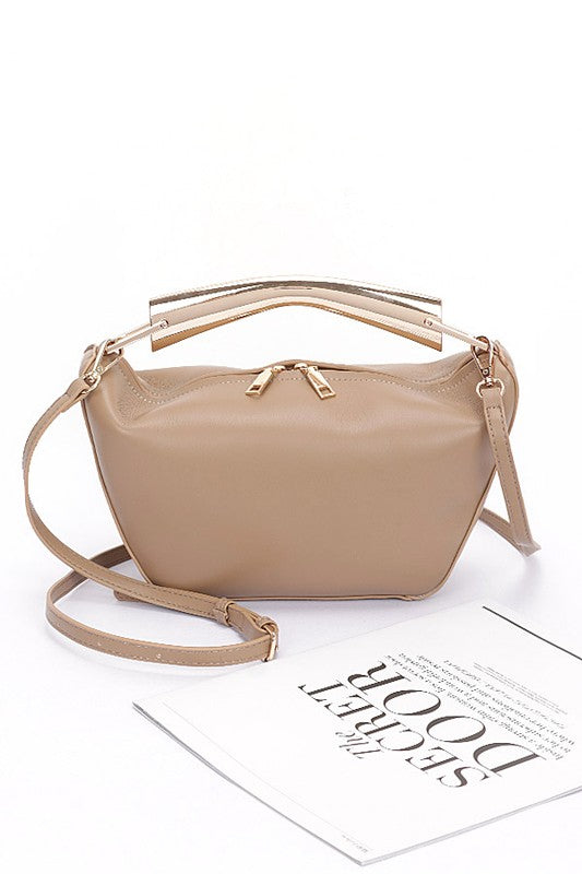 Gold Bar Handle Iconic Swing Bag- 4 Colors