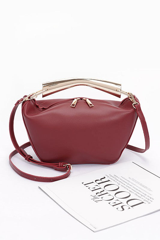 Gold Bar Handle Iconic Swing Bag- 4 Colors