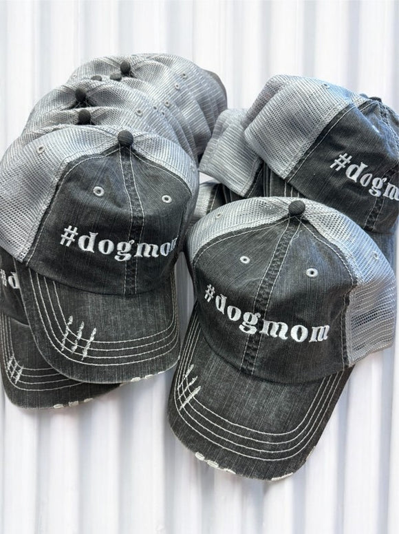 Hashtag Dogmom Embroidered Trucker Hat