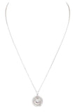 Cubic Zirconia Planet Pendant Necklace