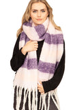 Soft Stripy Winter Scarf-3 Colors