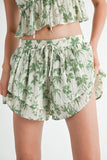 TIERED FLORAL SHORTS