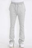 Men's Solid Fleece Flare Stacked Pants- 4 Colors